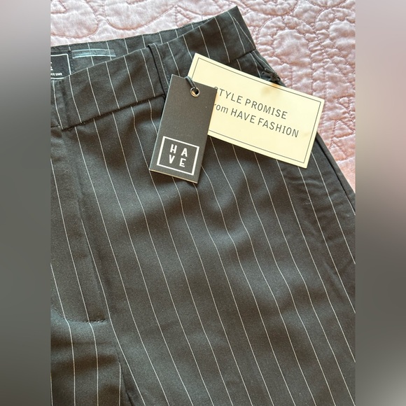 Have Black Pinstripe Wide Leg Pants - Picture 12 of 13